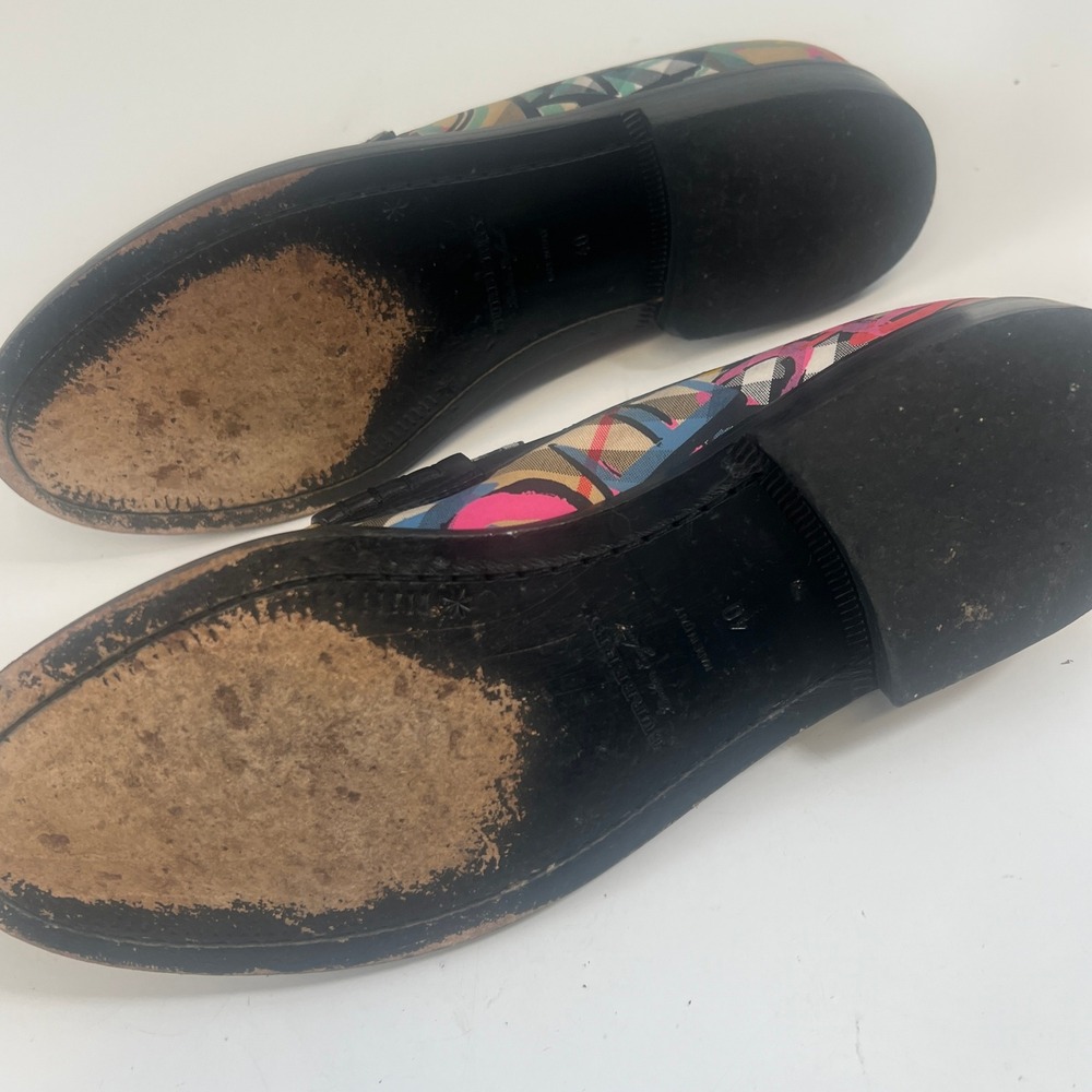 BURBERRY ENGLISH ICONS VINTAGE CHECK BEDMONT LOAFERS EU 40 US 9  Leather - Picture 12 of 15